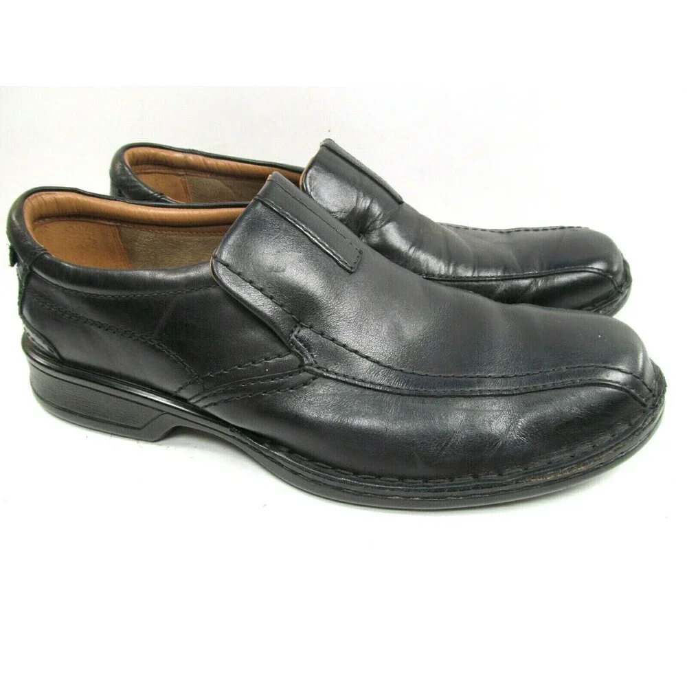 Clarks Bike Toe Leather Loafers Mens Size US 11.5 M